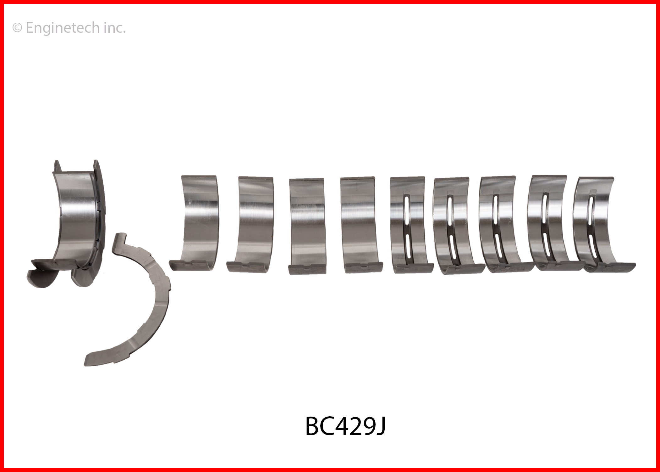 Enginetech Engine Full Crankshaft Main Bearing Set - BC429J.25